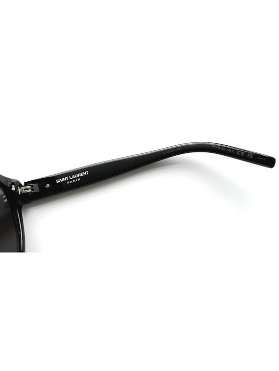 Saint Laurent SL M29/F 001 Womens 55mm Сat Eye Round Sunglasses Black - Italy